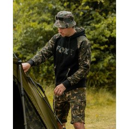 Sweat Fox Black & Camo Raglan Hoody