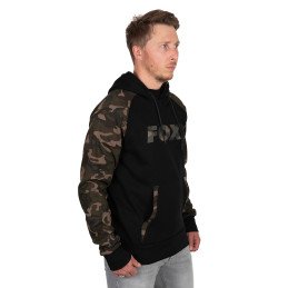 Sweat Fox Black & Camo Raglan Hoody