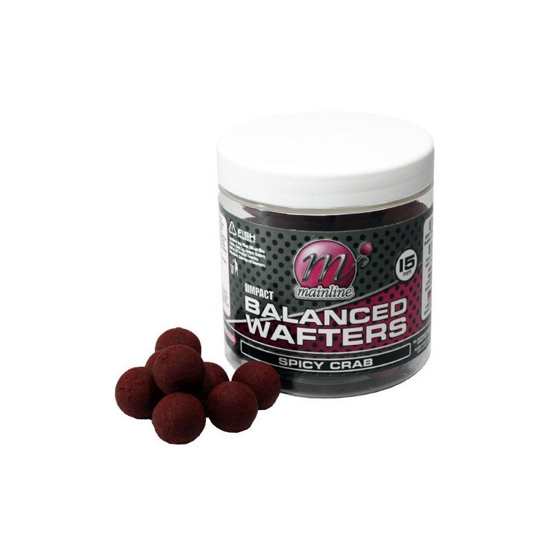 Mainline High Impact Wafters 15mm Spicy Crab  (équilibrée)-Appâts-Carptour