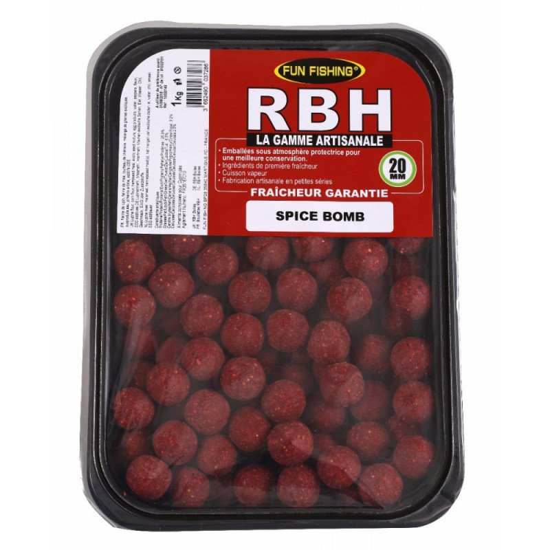 Bouillettes Fun Fishing RBH Spice Bomb 15mm 800g-Appâts-Carptour