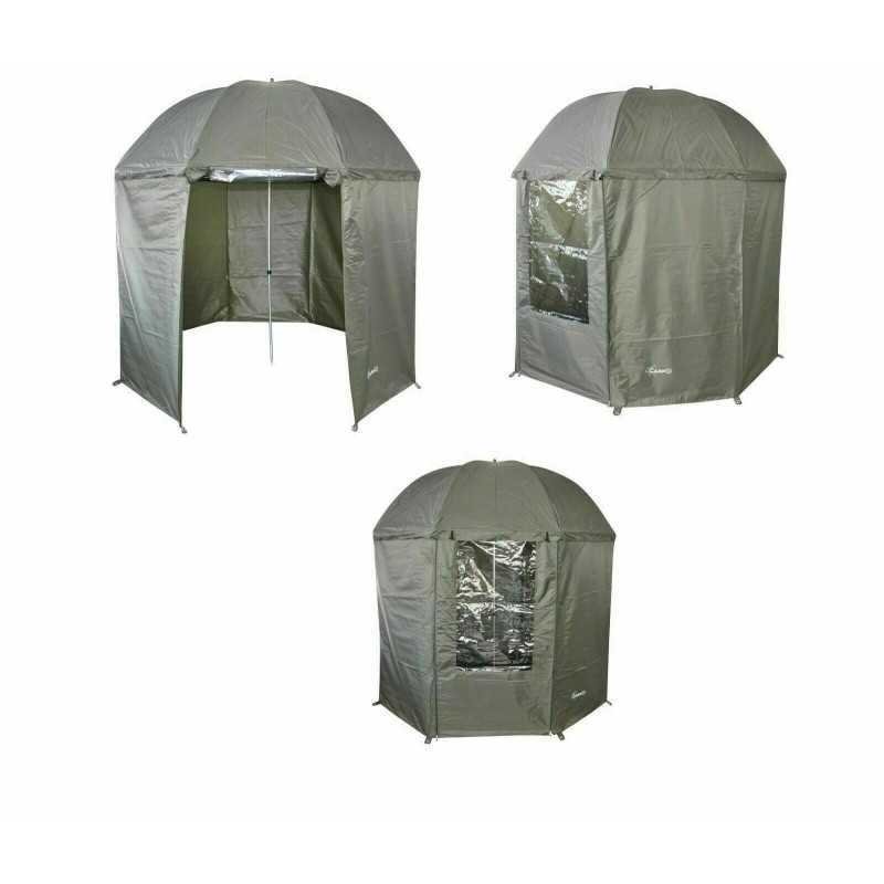 Tente de pêche Carp On Angelschirm 2,5m - Abri de pêche étanche avec fenêtre, parapluie 5 saisons Brolly Carp On étanche avec fenêtre, parapluie 5 saisons, 3m-Biwy-Carptour