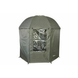 Tente de pêche Carp On Angelschirm 2,5m - Abri de pêche étanche avec fenêtre, parapluie 5 saisons