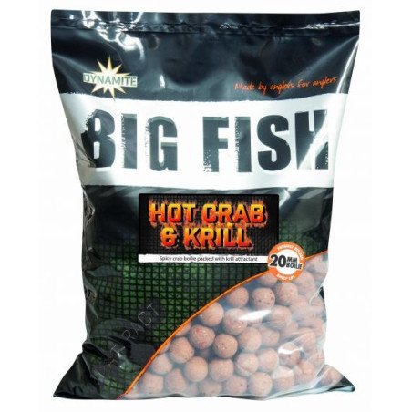 Bouillettes Dynamite Baits Hot Crab & Krill 1.8kg