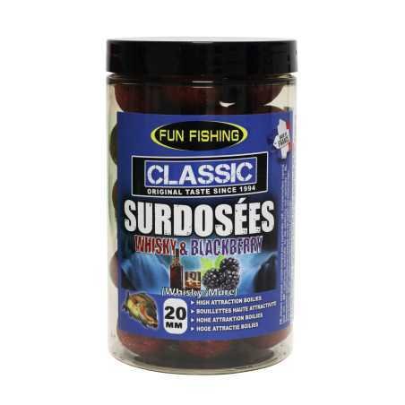 Bouillettes Classic Surdosées Fun Fishing Whisky Blackberry 240g 20mm