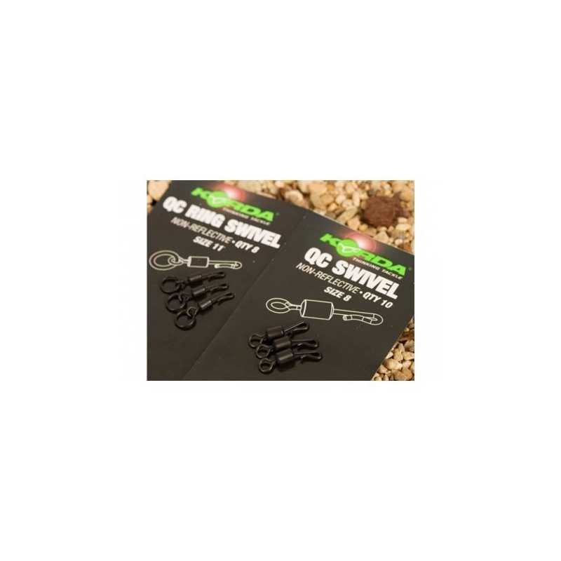 Émerillon PTFE Ring Swivel Korda - Lot De 8 Pièces - Pour Pêche Au Feeder, Carpe - Rotation Fluide