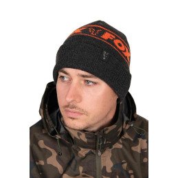 Bonnet Fox Collection Black & Orange Beanie