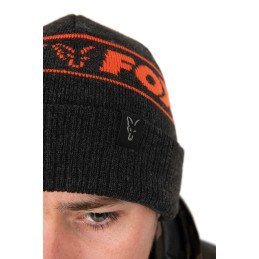 Bonnet Fox Collection Black & Orange Beanie