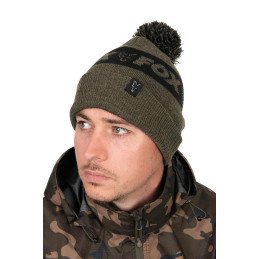 Bonnet Fox Collection Green & Black Bobble hat