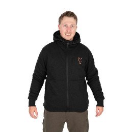 New Veste Fox Black & Orange Sherpa Hoody