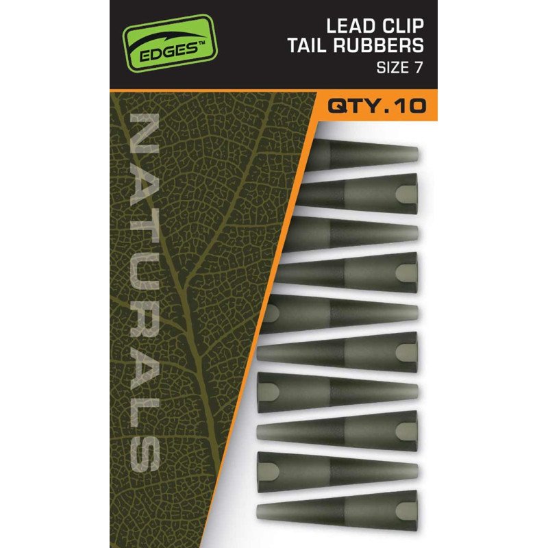 Manchon Fox Edges Naturals lead Clip Tail Rubbers (par 10)-Outils et Accessoires-Carptour