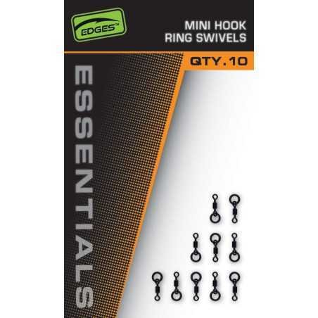 Mini Emerillon Fox Edges Mini Hook Ring Swivels (par 10)