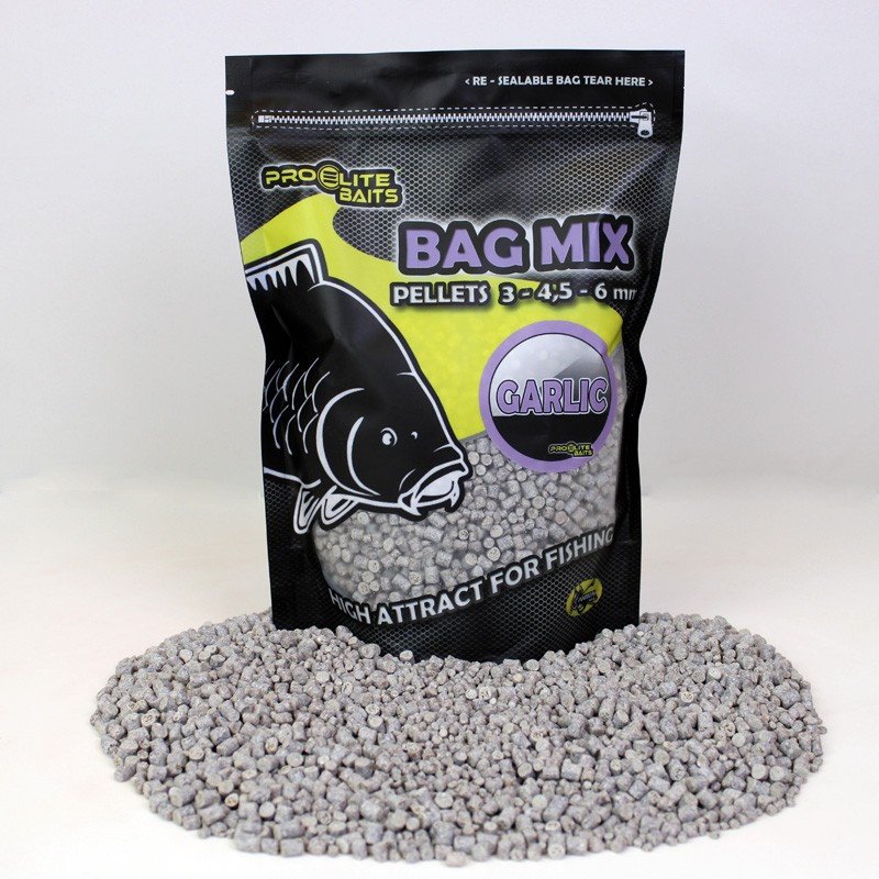 Pellets ProElite Baits Garlic Bag Mix 3-4, 5-6mm 800gr-Appâts-Carptour