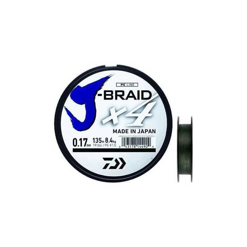 Tresse Daiwa J-Braid x4 270m Vert Tresse Daiwa J-Braid x4 270m Vert-Ligne-Carptour