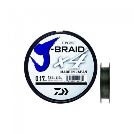 Tresse Daiwa J-Braid x4 270m Vert