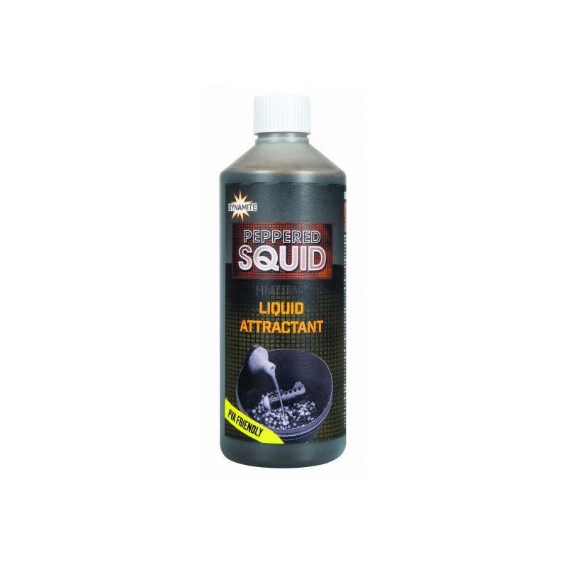 Liquide Attractant Dynamite Baits Peppered Squid 500ml-Appâts-Carptour