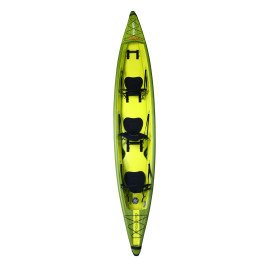 Kayak Gonflable Carptour Trois personnes Vert Citron 480cm / 80cm