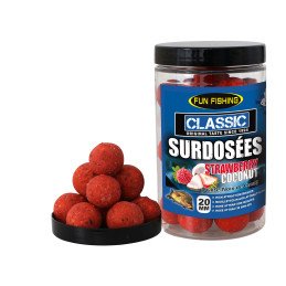 Bouillettes Surdosées Classic Fun Fishing Stawberry & Coconut 240g 20mm