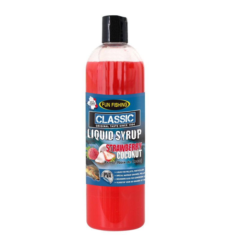 Liquid Syrup Classic Fun Fishing Strawberry & Coconut 480ml-Appâts-Carptour