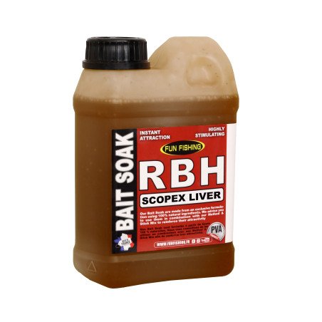 RBH Bait Soak System Scopex & Liver Fun Fishing 1 Litre