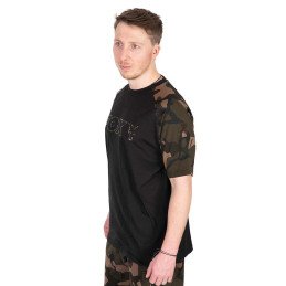T-Shirt Black & Camo Outline T Fox