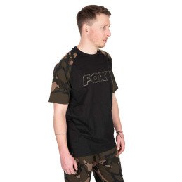 T-Shirt Black & Camo Outline T Fox
