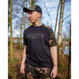 T-Shirt Black & Camo Outline T Fox