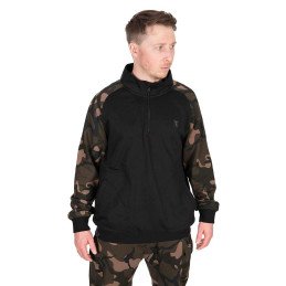 Sweat LW Black & Camo qtr zip Fox