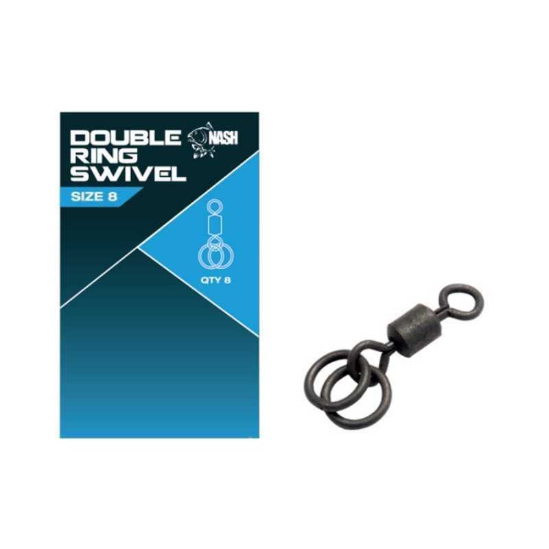 Emerillon Double Ring Swivel Taille 8  Nash (par 8)-Outils et Accessoires-Carptour