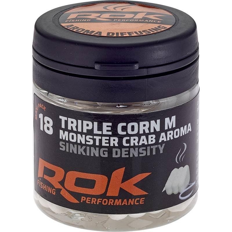 Maïs Artificiel + Trempage Rok Triple Corn M Sinking Density  (x18)-Appâts Artificiels-Carptour