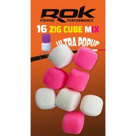 Zig Cube Ultra Pop-Up Rose & Blanc Rok (x16)