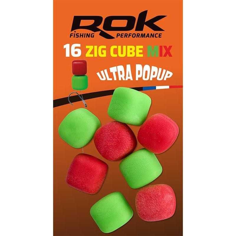Zig Cube Ultra Pop-Up Rouge & Vert Rok Zig Cube Ultra Pop-Up Rouge & Vert Rok-Appâts Artificiels-Carptour