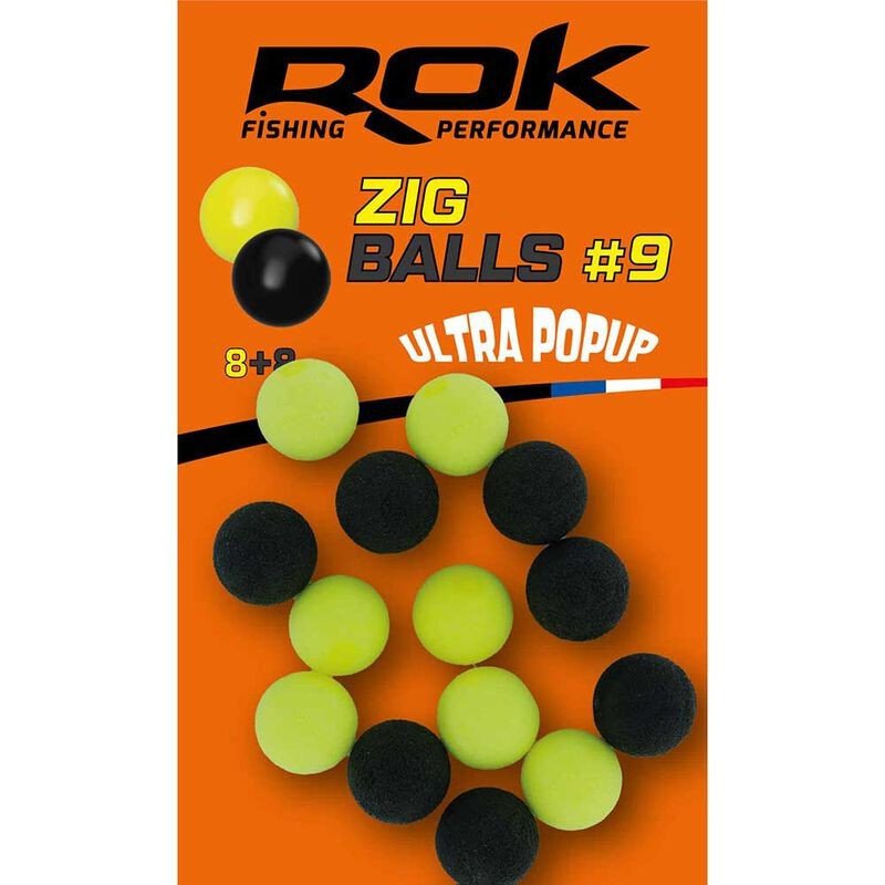 Zig Balls Ultra Pop-Up 9mm Rok (x16)-Appâts Artificiels-Carptour