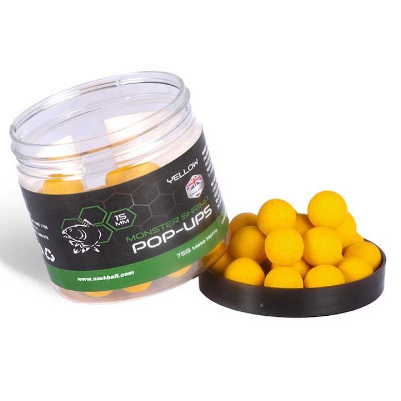Pop-Ups Monster Shrimp Yellow Nashbait 75g-Appâts-Carptour