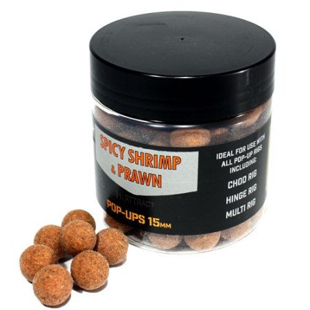 Dynamite Baits Spicy Shrimp & Prawn Pop-Ups 15mm