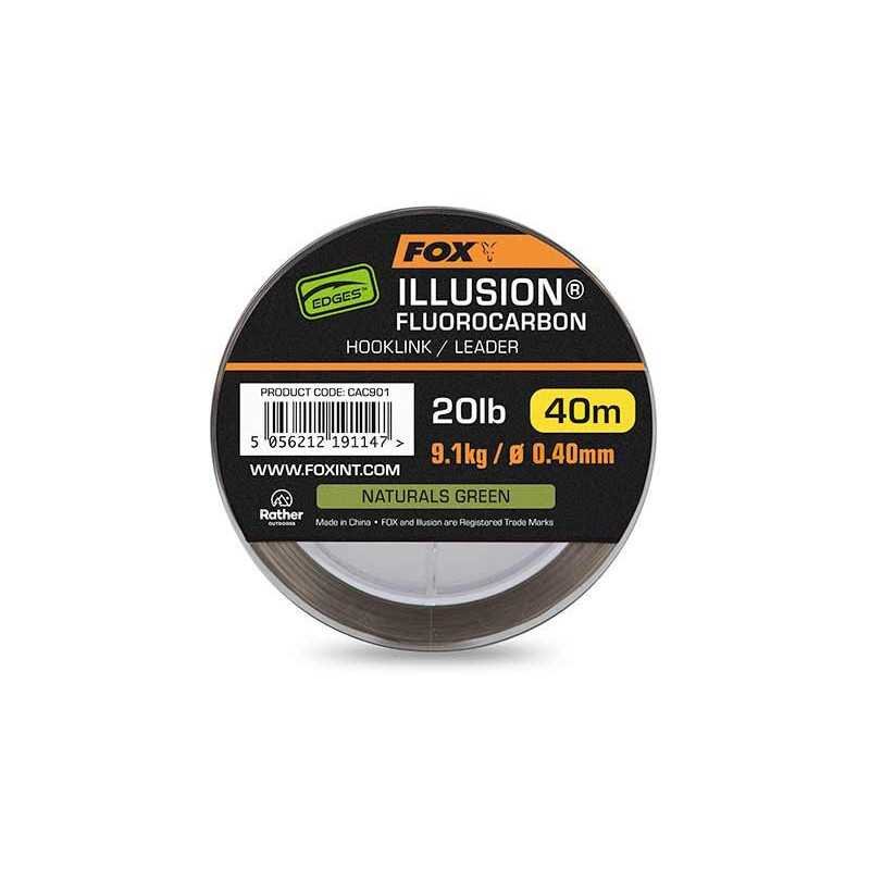 Fluocarbone Fox Edges Illusion Fluorocarbon Naturals Green-Tresse et Terminaux-Carptour