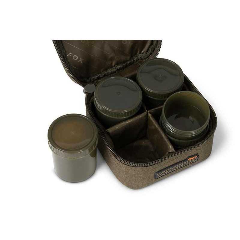Trousse Fox Voyager 6 Pots Hookbait Case-Bagagerie-Carptour