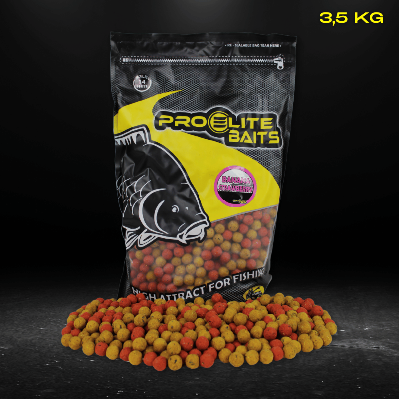 Bouillettes ProElite Baits Banana & Strawberry Classic 14mm 3.5kg-Appâts-Carptour