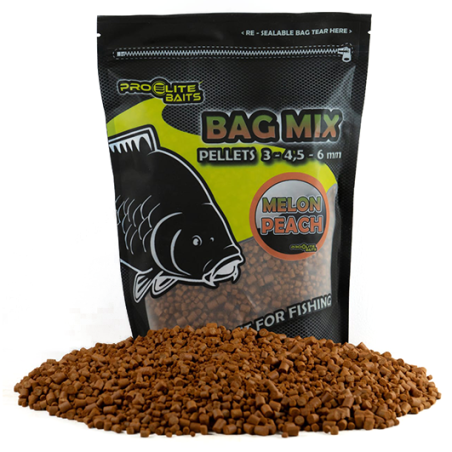 Pellets ProElite Baits Melon & Peach Bag Mix 3-4, 5-6mm 800gr | App...