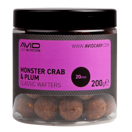 Pop-ups Wafters Avid Carp Classic Monster crab & Plum 20mm 200g