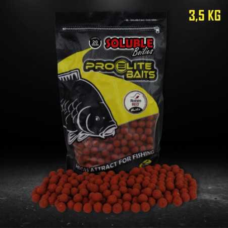Bouillettes Solubles Pro-Elite Baits Robin Red 20mm 3.5kg