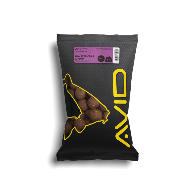 Bouillettes Avid-Carp Classic Monster Crab & Plum 1kg 20mm Bouillettes Avid-Carp Classic Monster Crab & Plum 1kg 20mm-Appâts-Carptour