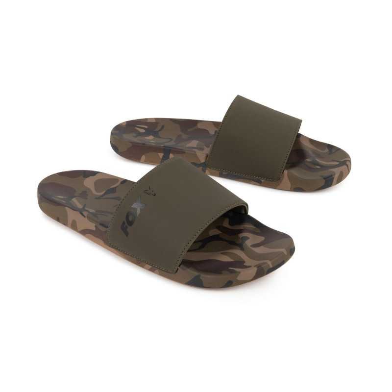 Claquettes Fox Kaki & Camou Sliders Claquettes Fox Kaki & Camou Sliders-Vêtements-Carptour