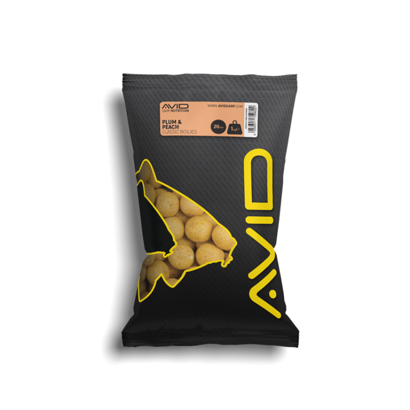 Bouillettes Avid-Carp Plum & Peach 1kg 20mm Bouillettes Avid-Carp Classic Plum & Peach 1kg 20mm-Appâts-Carptour