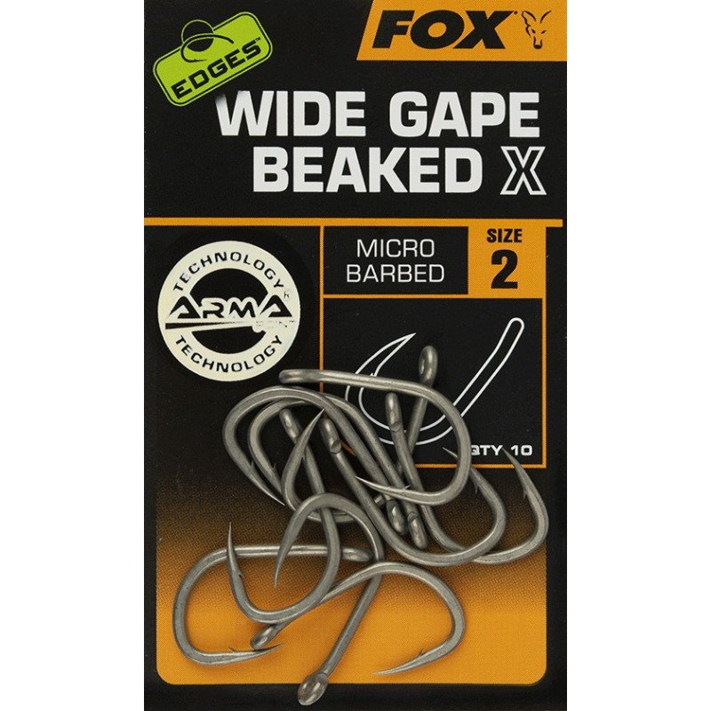 Hameçons Fox Edges Wide Gape Beaked X-Hameçons-Carptour