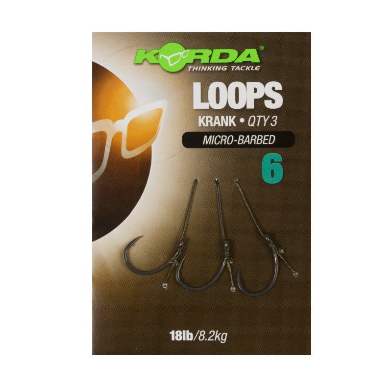 Bas de Ligne Korda Loops Rigs Krank-Hameçons-Carptour