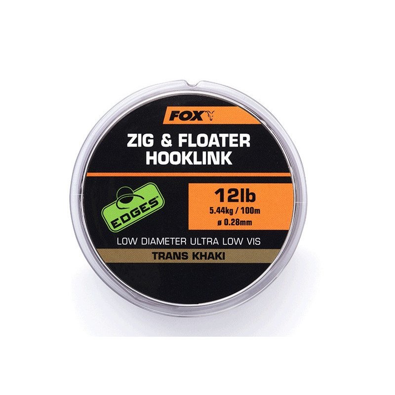 Zig & Floater Fox Edges Hooklink Trans Khaki-Tresse et Terminaux-Carptour