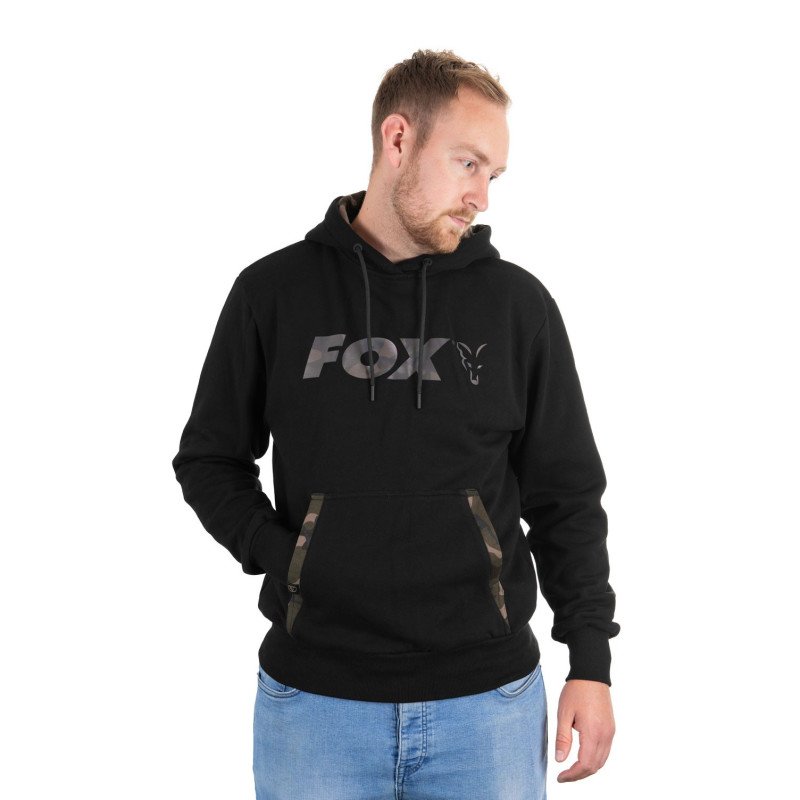 Sweat Fox Black & Camo Hoody-Vêtements-Carptour