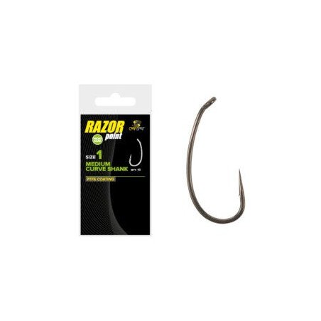 Hameçon Carp Spirit Razor Medium Curve Shank  (par 10)