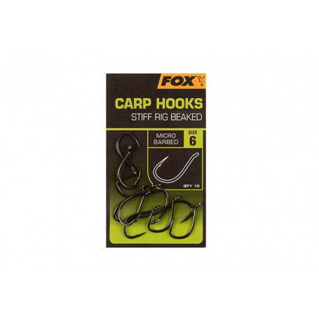 Hameçon Fox Carp Hooks Stiff Rig Beaked