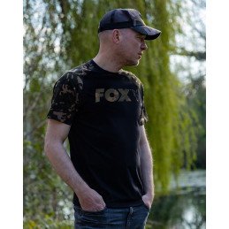 T-Shirt Fox Black Camo Raglan